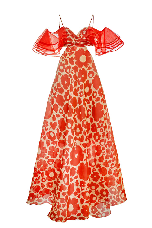 Amar Dress Flower Orange